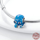 925 Sterling Silver Starfish Plane Travel Pendant Charm Beads for Bracelet