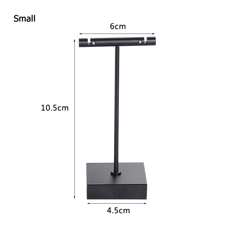 Dangle Earrings Stand Jewelry Display T-Bar Holder Stand Rack Metal Silver