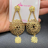 Tassel Ethiopian Dubai Dangle Earrings for Brazilian Weddings