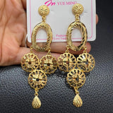Tassel Ethiopian Dubai Dangle Earrings for Brazilian Weddings