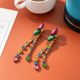 Sparkly Crystal X-mas Drop Earrings