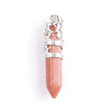Myth Dragon Stone Pendant Charm Hexagonal Pillar Gemstone Jewelry