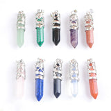 Myth Dragon Stone Pendant Charm Hexagonal Pillar Gemstone Jewelry