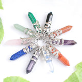 Myth Dragon Stone Pendant Charm Hexagonal Pillar Gemstone Jewelry