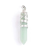 Myth Dragon Stone Pendant Charm Hexagonal Pillar Gemstone Jewelry