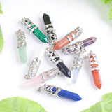 Myth Dragon Stone Pendant Charm Hexagonal Pillar Gemstone Jewelry