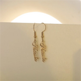 Personalized Vertical Name Earrings Stainless Steel Jewelry