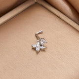 Cross Nose Ring for Women L Shape Nose Stud Piercing Jewelry