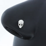 Butterfly Nose Ring 20G Surgical Steel CZ Heart Dangle Nose Stud