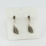 Dangle Wing CZ Earrings