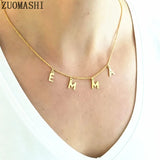 Dangle Name Necklace Personalized Initial Choker Name Jewelry