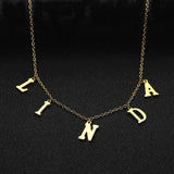 Dangle Name Necklace Personalized Initial Choker Name Jewelry
