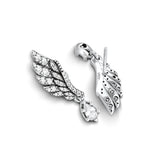 925 Sterling Silver Angel Wing Earrings