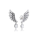 925 Sterling Silver Angel Wing Earrings