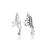 925 Sterling Silver Angel Wing Earrings