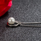 925 Sterling Silver Pearl Pendant Necklace for Women Birthday Gift
