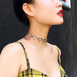 Danlery Hollow Sweet Love Heart Choker Necklace Statement