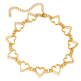 Danlery Hollow Sweet Love Heart Choker Necklace Statement