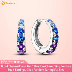 925 Silver Night Sky Purple Gemstone Earrings