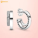 925 Silver Double Hoop Earrings for Women Jewelry Making Gift
