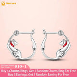 925 Silver Woolen Call Cat Earrings