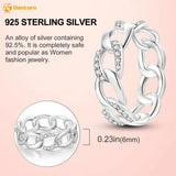 925 Silver Sparkling Chain Ring Women Engagement Ring