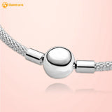 925 Silver Bracelet Moments Mesh Bracelet for Women Birthday Gift
