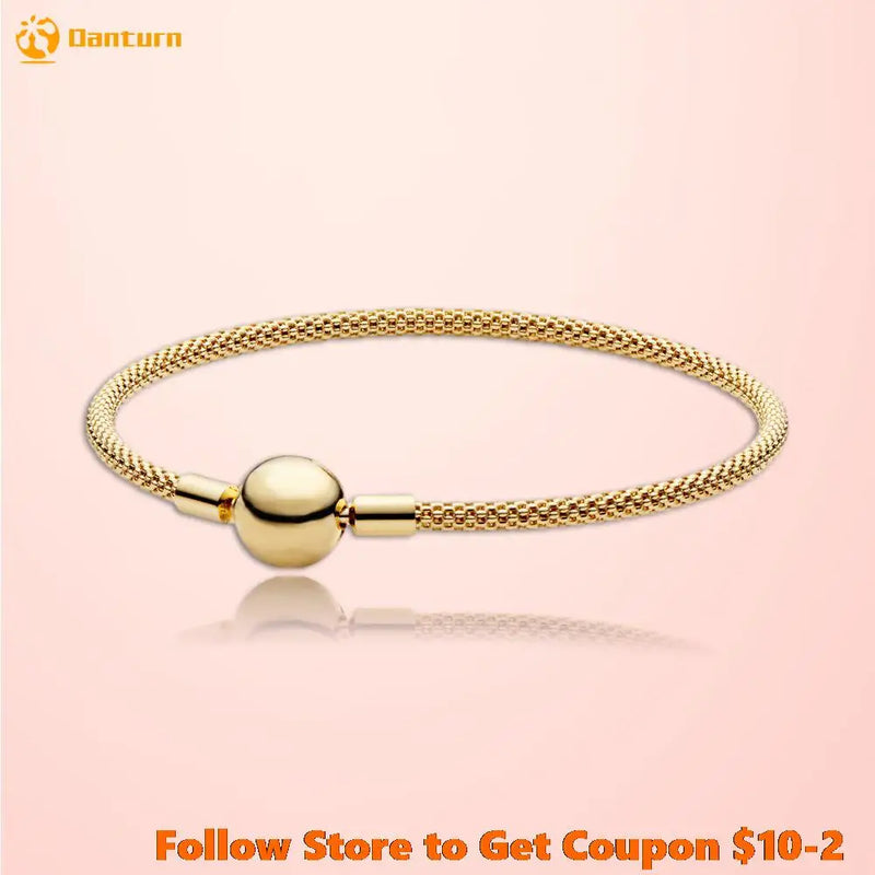925 Silver Bracelet Moments Mesh Bracelet for Women Jewelry
