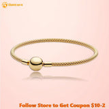 925 Silver Bracelet Moments Mesh Bracelet for Women Jewelry