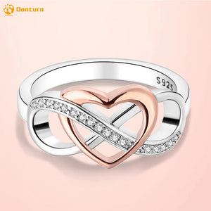925 Silver Eternal Infinite Love Ring Women Jewelry Gift