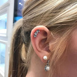 925 Silver Daisy Flower Stud Earrings For Women Earings Jewelry