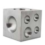 High Carbon Steel Dapping Block with 18 Round Cavities for Jewelry Making