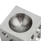 High Carbon Steel Dapping Block with 18 Round Cavities for Jewelry Making