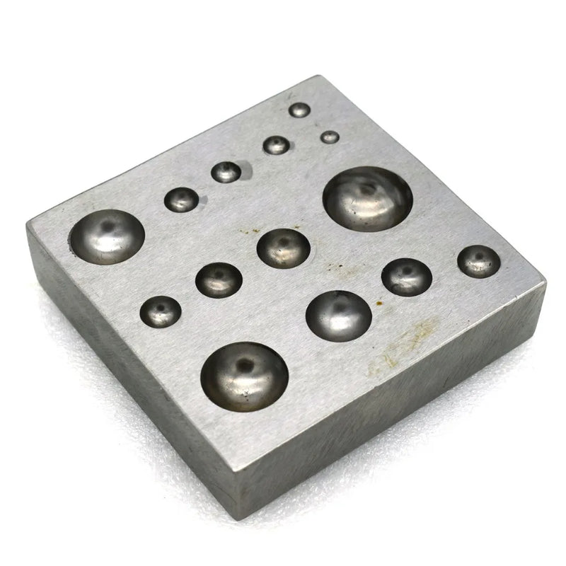 Metal Doming Punch Block Silver Jewelry Forming Tool
