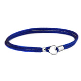 Heart Buckle Cord Bracelet Sterling Silver Jewelry