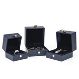 Dark Leather Jewelry Box Ring Necklace Bracelet Storage