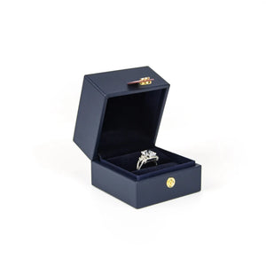 Dark Leather Jewelry Box Ring Necklace Bracelet Storage