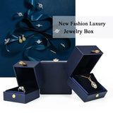 Dark Leather Jewelry Box Ring Necklace Bracelet Storage