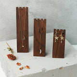Luxury Walnut Wood Jewelry Display Stand