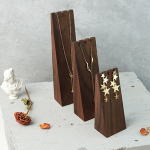 Luxury Walnut Wood Jewelry Display Stand