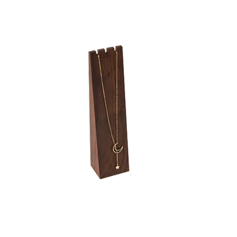 Luxury Walnut Wood Jewelry Display Stand