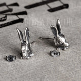 Retro Punk Rabbit Earrings 925 Sterling Silver