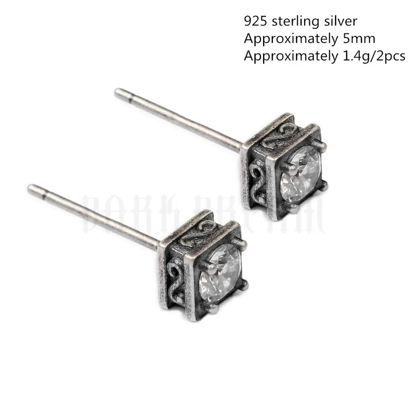 Dark Dream Dark Night S925 Silver Zircon Earrings