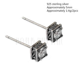 Dark Dream Dark Night S925 Silver Zircon Earrings