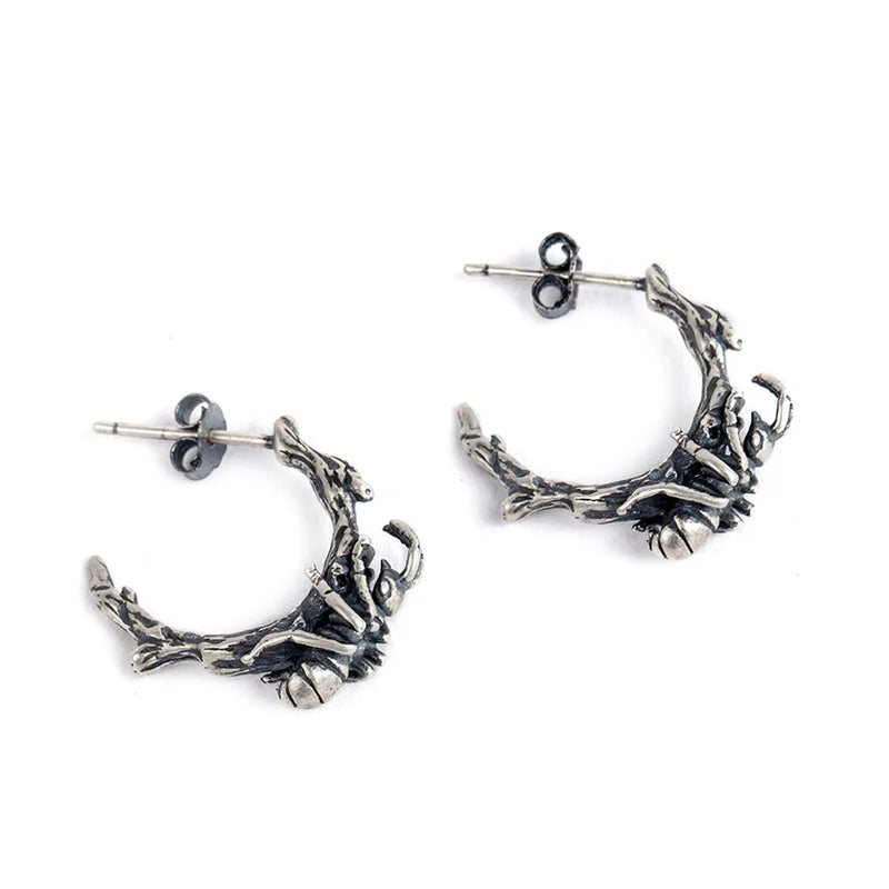 Dark Dream S925 Ants on the Tree Earrings