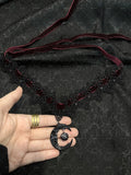 Gothic Punk Lolita Moon Pendant Choker Necklace