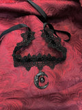 Gothic Punk Lolita Moon Pendant Choker Necklace