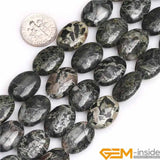 Natural Oval Rhyolite Kambaba Jaspers Beads for Jewelry Making