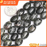 Natural Oval Rhyolite Kambaba Jaspers Beads for Jewelry Making