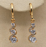 Dark Green Stone Drop Earrings For Women Jewelry